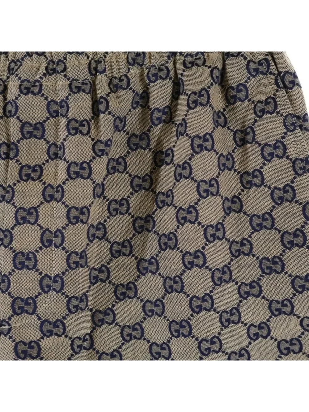 Gucci GG Linen Blend Canvas Shorts Brown